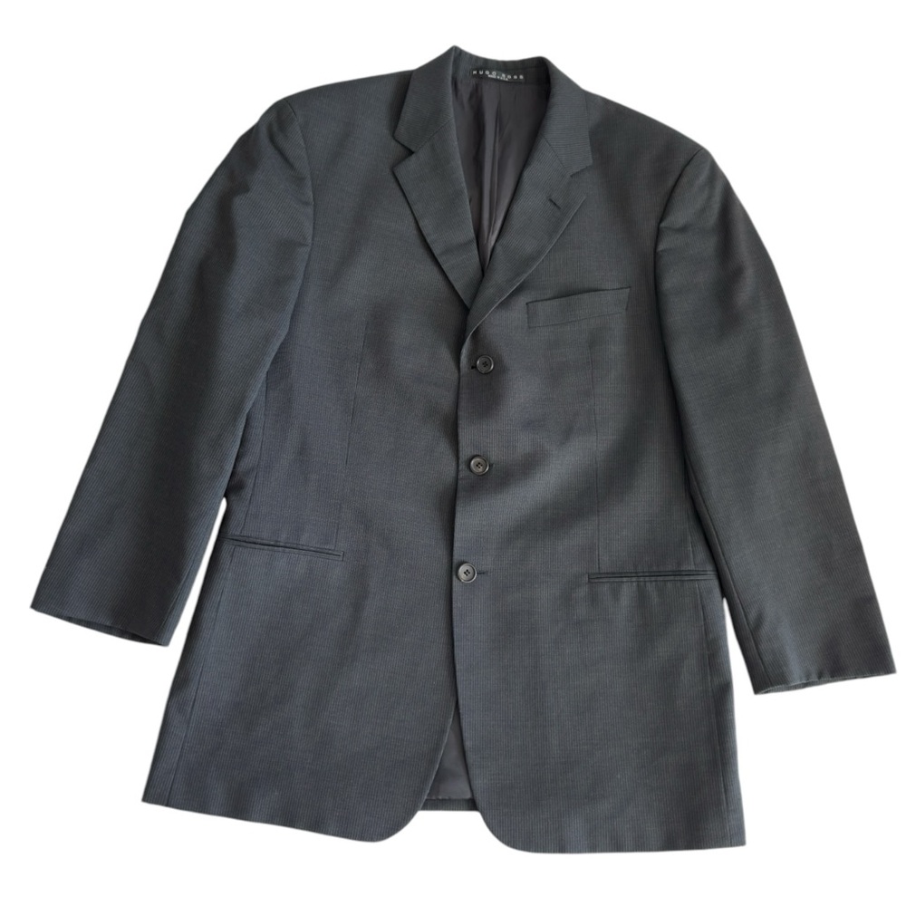 Hugo Boss Men's Einstein Sigma Suit Blazer Jacket 100% Virgin Wool Gray Size 42S